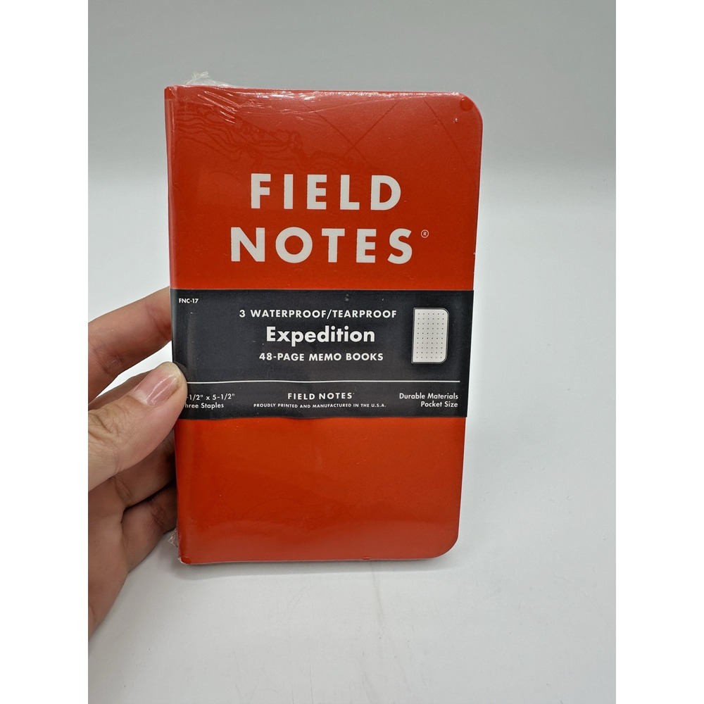 Field Notes Expedition Waterproof Memo Books 3-Pack 48 Page Pocket New